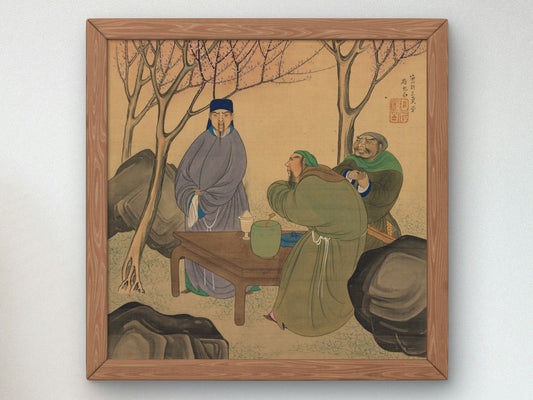 Romance of the Three Kingdoms by Matsumura Goshun 1800, Wall Art Print, Fine Art Reproduction, Museum Quality Decor, Poster
