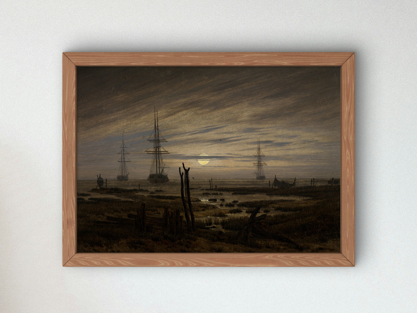 Ships at Anchor by Caspar David Friedrich 1828, Wall Art Print, Fine Art Reproduction, Museum Quality Decor, Poster