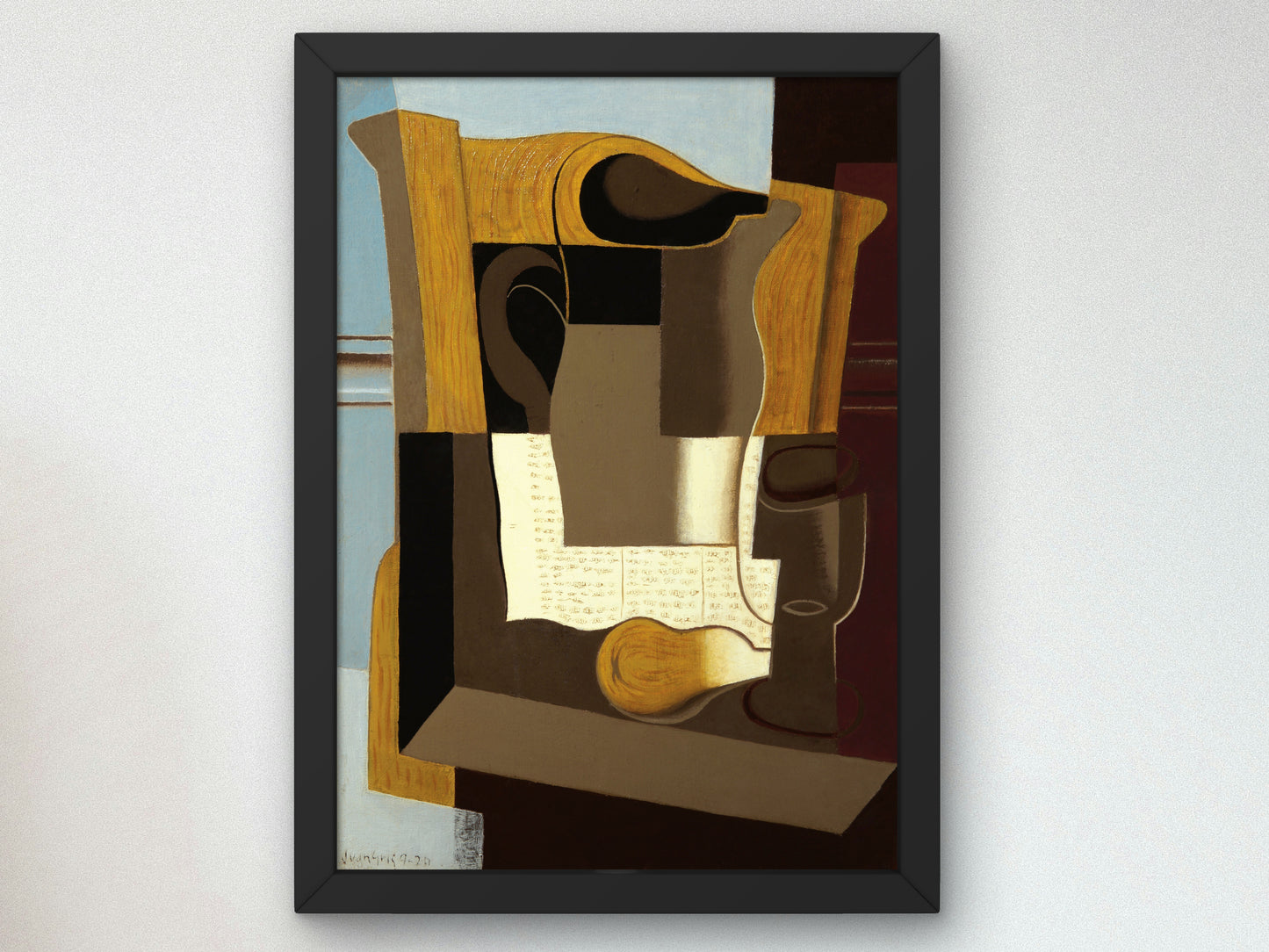 Le Broc by Juan Gris 1920, Wall Art Print, Fine Art Reproduction, Museum Quality Decor, Poster