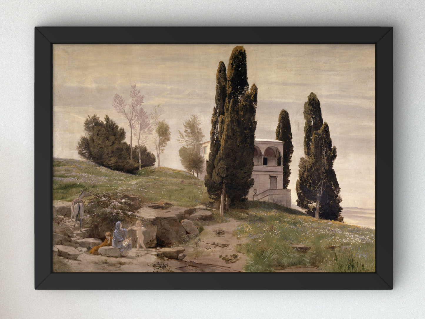 Rest on the Flight into Egypt by Arnold Böcklin 1868, Wall Art Print, Fine Art Reproduction, Museum Quality Decor, Poster