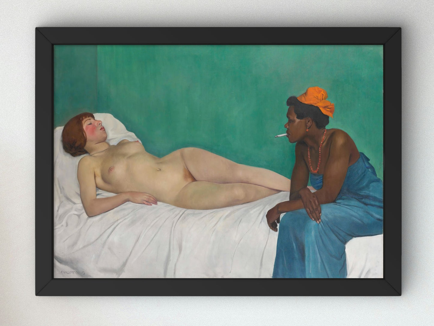 The White and the Black by Félix Vallotton 1913, Wall Art Print, Fine Art Reproduction, Museum Quality Decor, Poster