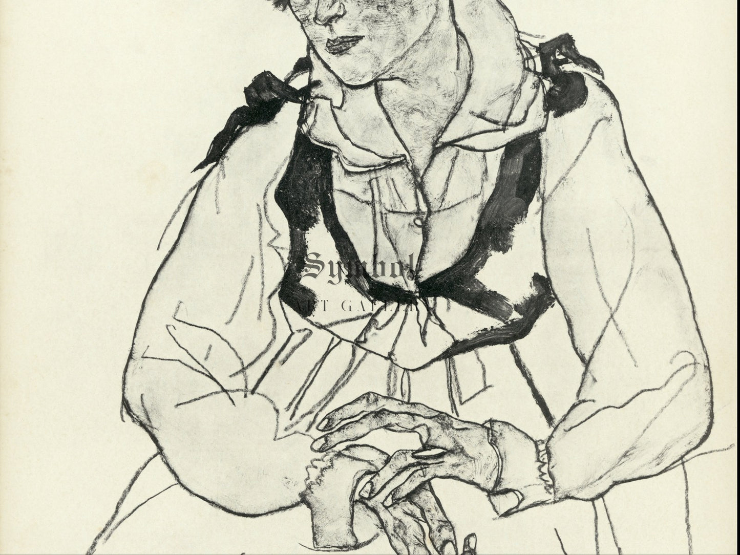 Portrait of a Woman by Egon Schiele 1917, Wall Art Print, Fine Art Reproduction, Museum Quality Decor, Poster