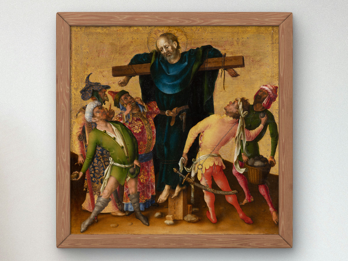 Martyrdom of St Philip by Stefan Lochner 1435, Wall Art Print, Fine Art Reproduction, Museum Quality Decor, Poster