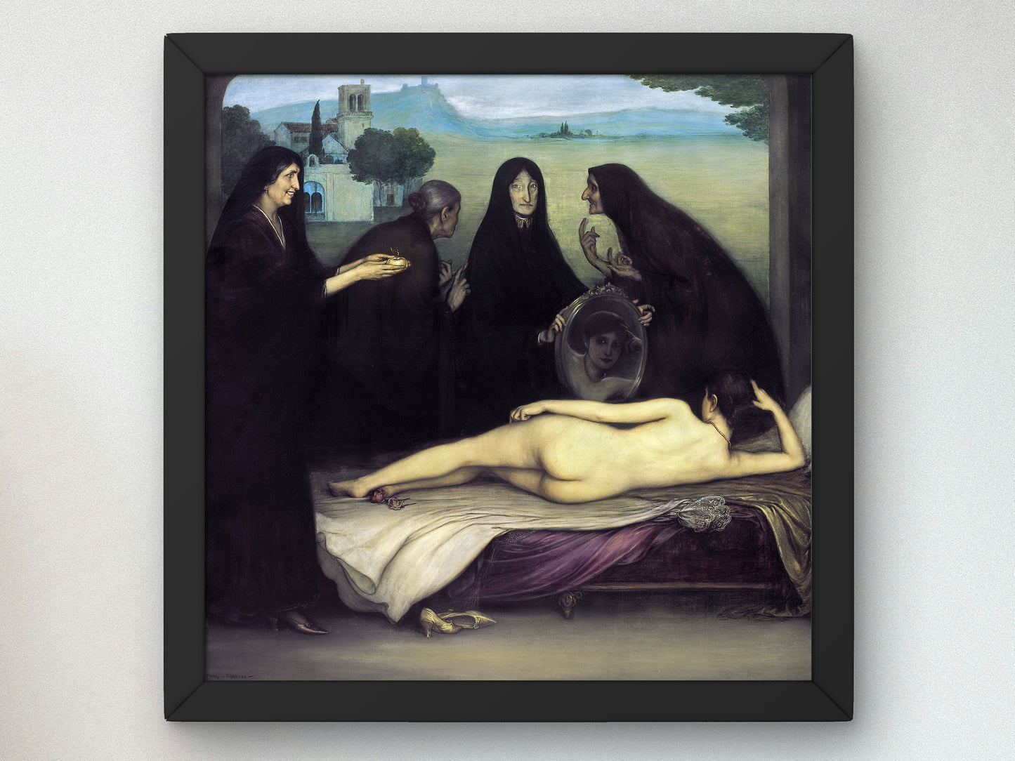 The Sin by Julio Romero de Torres 1914, Wall Art Print, Fine Art Reproduction, Museum Quality Decor, Poster