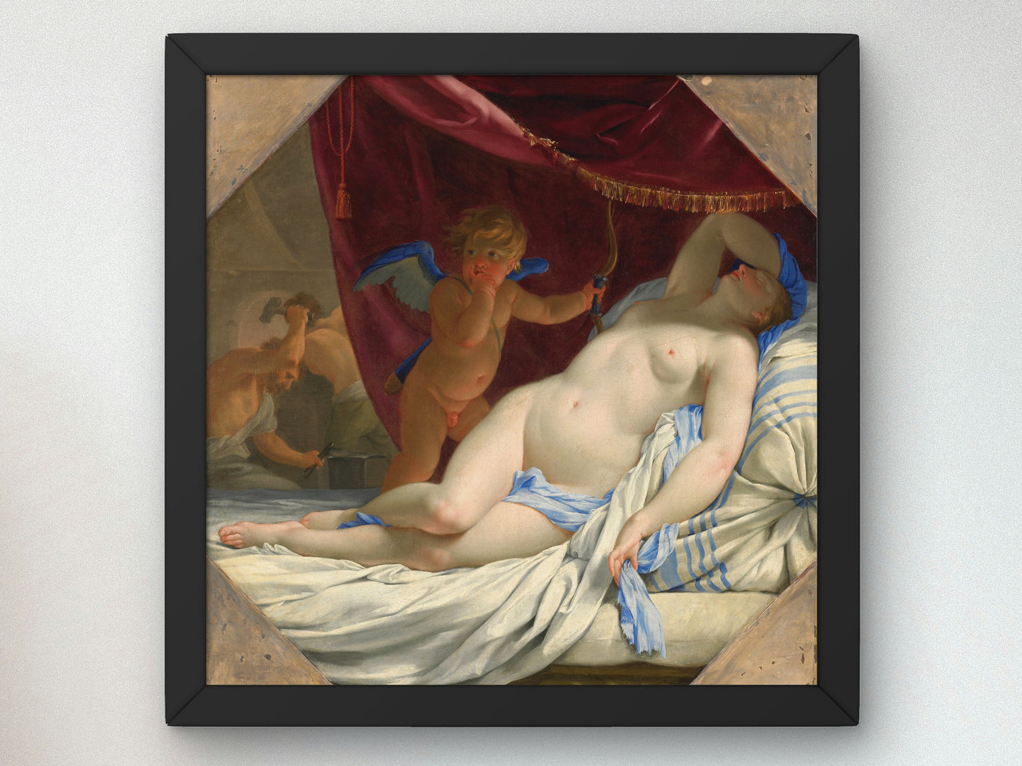 Sleeping Venus by Eustache Le Sueur 1638, Wall Art Print, Fine Art Reproduction, Museum Quality Decor, Poster