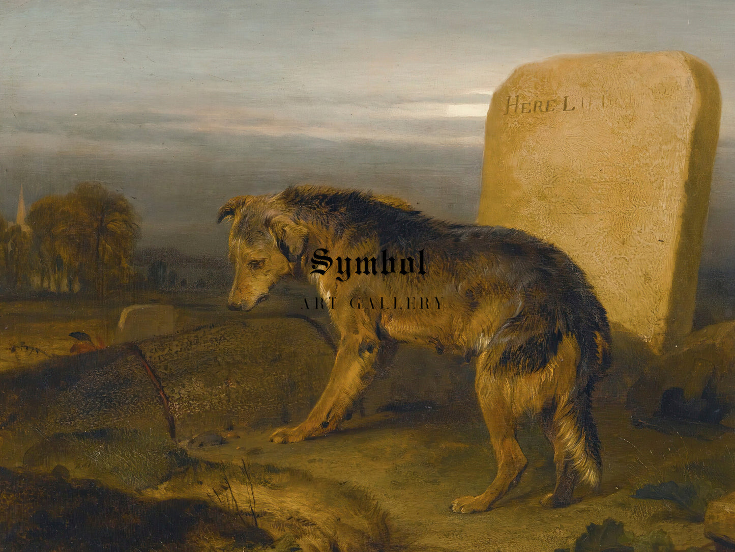 The Poor Dog by Edwin Henry Landseer 1829, Wall Art Print, Fine Art Reproduction, Museum Quality Decor, Poster