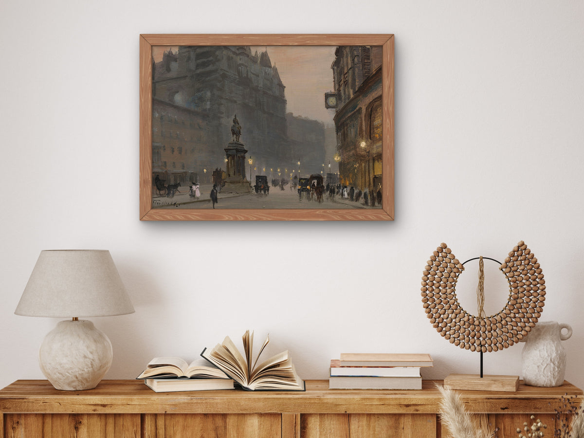 In Knightsbridge and Down Piccadilly by the Green Park by George Hyde Pownall, Wall Art Print, Fine Art Reproduction, Museum Quality Decor
