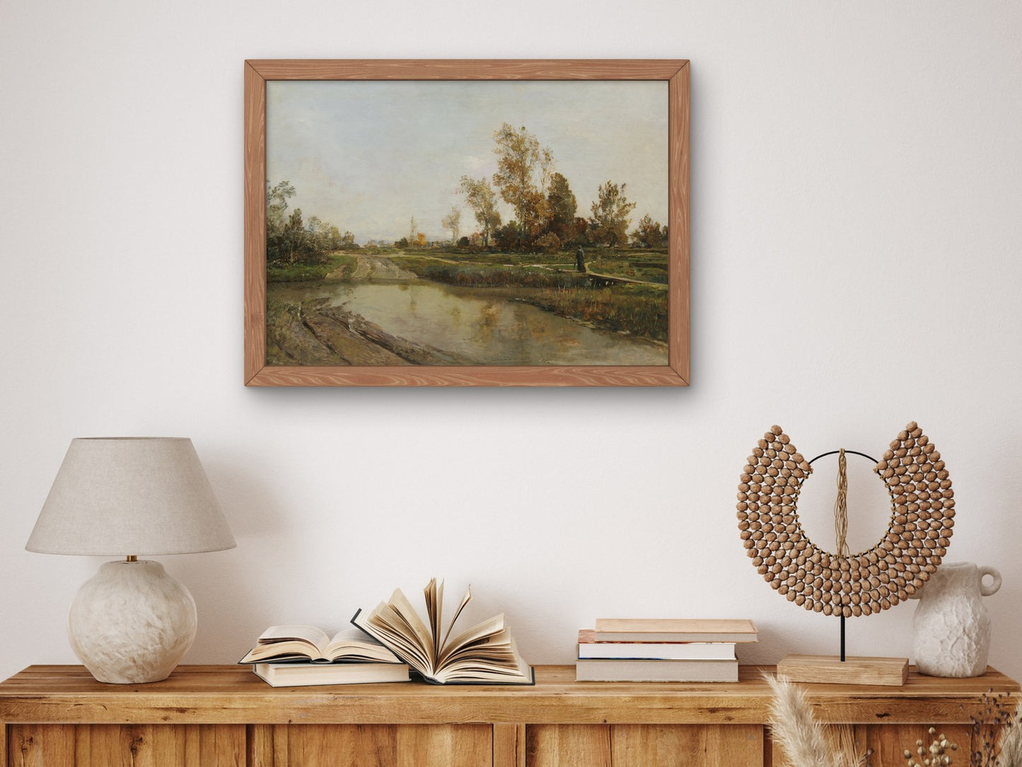 Autumn Landscape by Emil Jakob Schindler 1877, Wall Art Print, Fine Art Reproduction, Museum Quality Decor, Poster