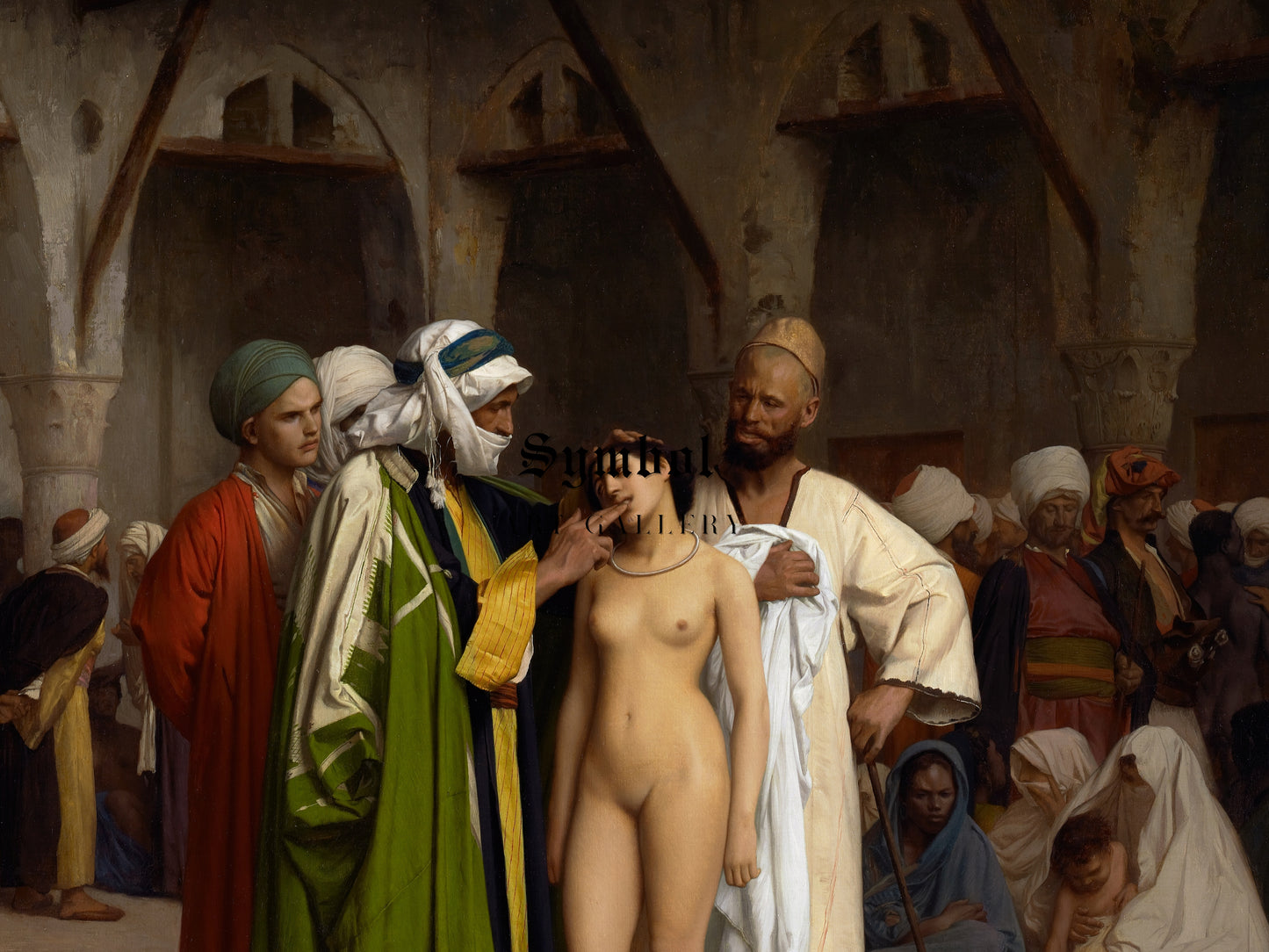 The Slave Market by Jean Léon Gérôme 1866, Wall Art Print, Fine Art Reproduction, Museum Quality Decor, Poster