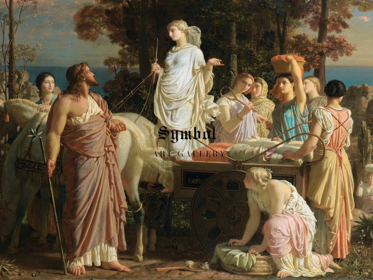 Ulysses and Nausicaa by Charles Gleyre 1850, Wall Art Print, Fine Art Reproduction, Museum Quality Decor, Poster