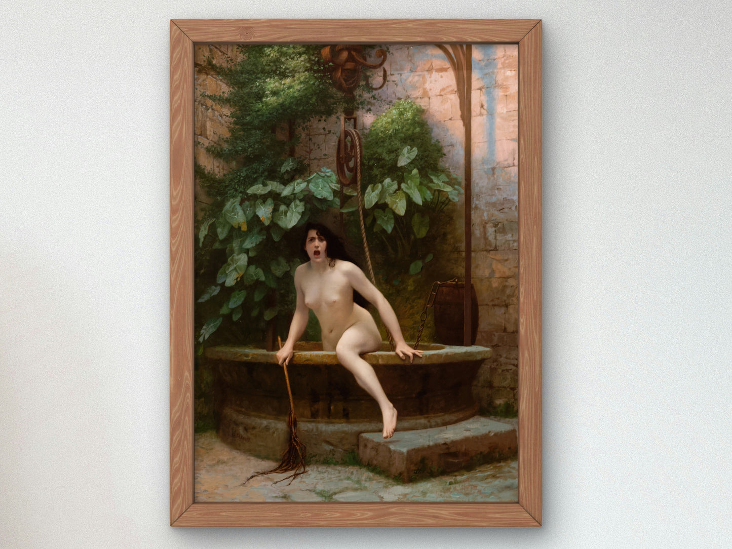 Truth Coming Out of Her Well to Shame Mankind by Jean Léon Gérôme 1896, Wall Art Print, Fine Art Reproduction, Museum Quality Decor, Poster