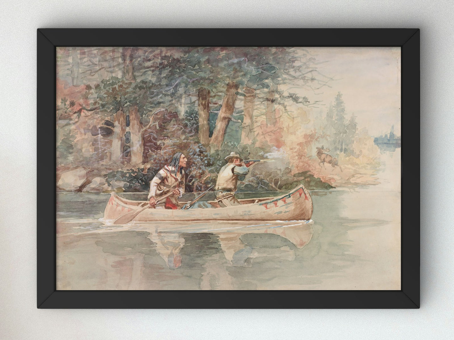 Caught Napping by Charles Marion Russell 1898, Wall Art Print, Fine Art Reproduction, Museum Quality Decor, Poster