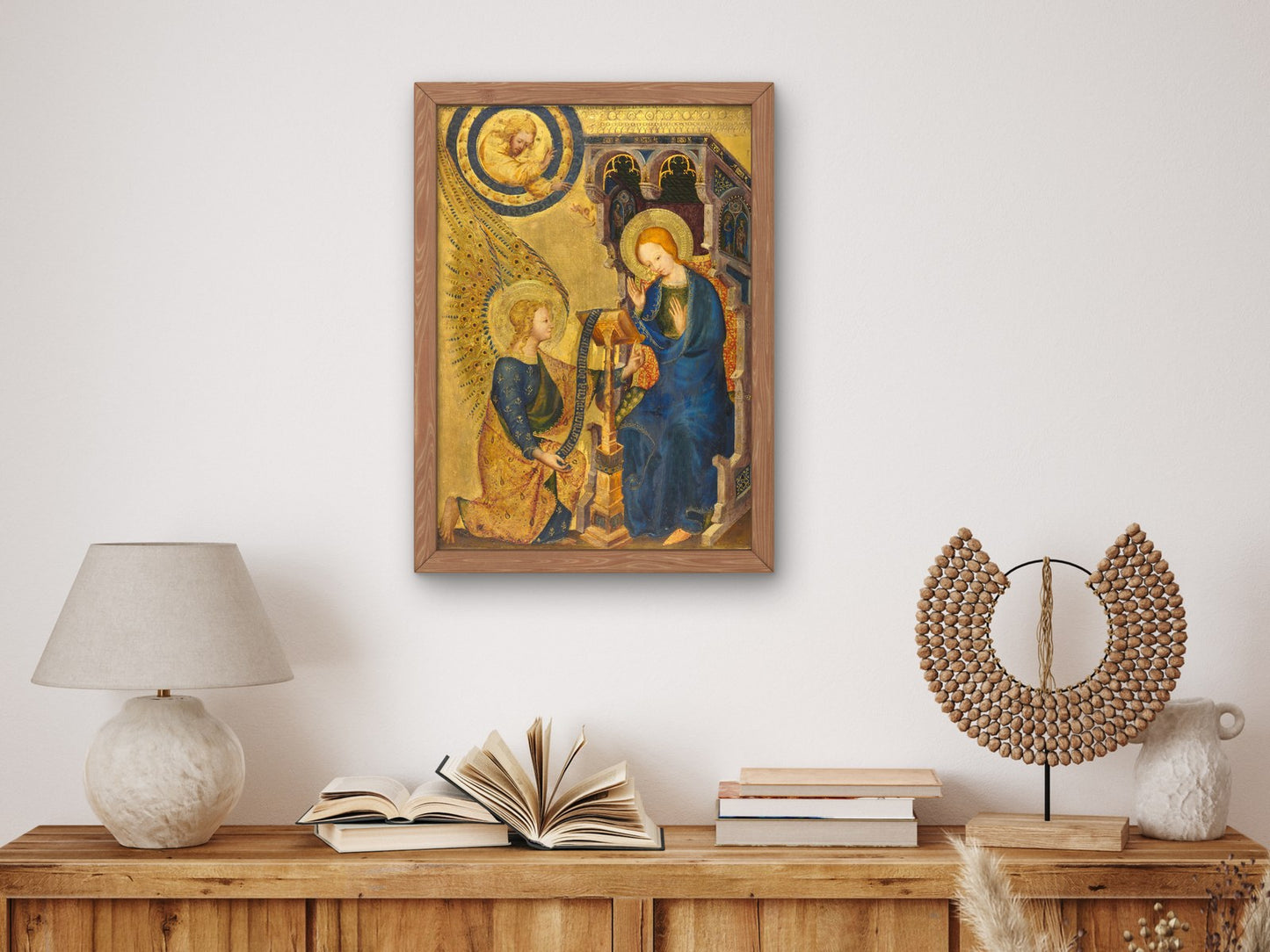 The Annunciation by Bartolome Bermejo 1380, Wall Art Print, Fine Art Reproduction, Museum Quality Decor, Poster