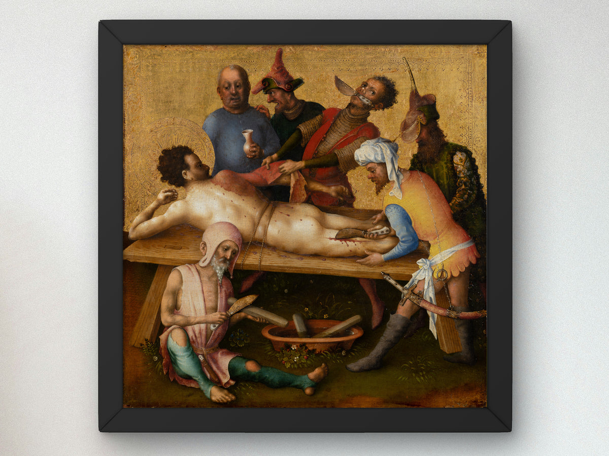 Martyrdom of St Bartholomew by Stefan Lochner 1435, Wall Art Print, Fine Art Reproduction, Museum Quality Decor, Poster