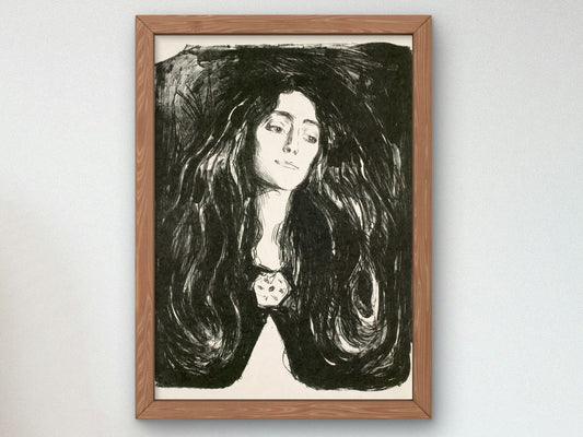 The Brooch Eva Mudocci by Edvard Munch 1903, Wall Art Print, Fine Art Reproduction, Museum Quality Decor, Poster