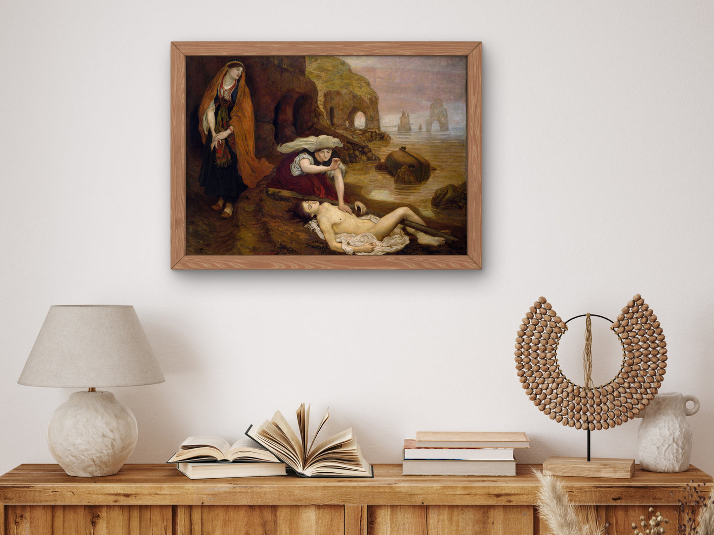 Finding of Don Juan by Haidee by Ford Madox Brown 1873, Wall Art Print, Fine Art Reproduction, Museum Quality Decor, Poster