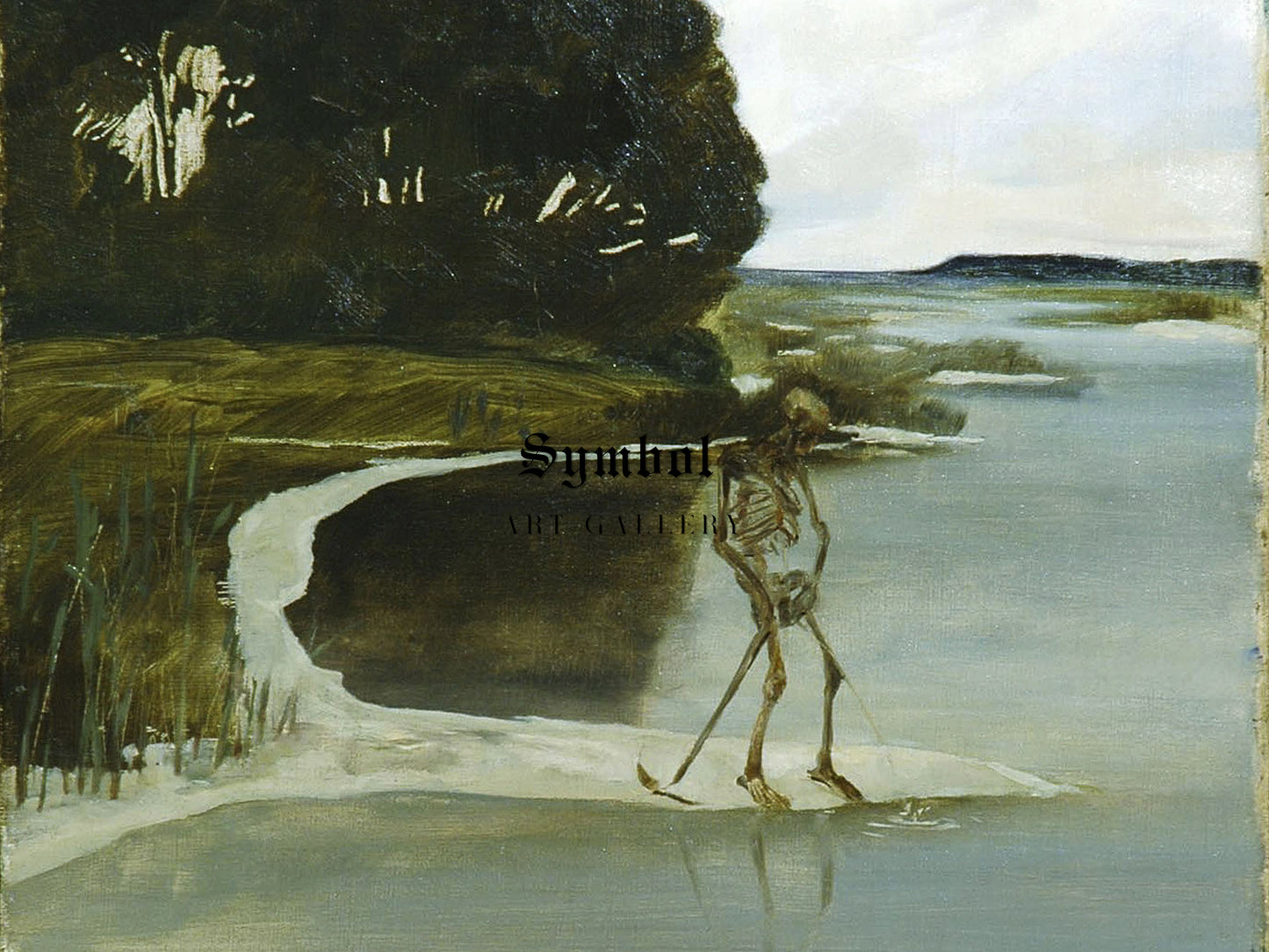 The Pissing Death by Max Klinger 1880, Wall Art Print, Fine Art Reproduction, Museum Quality Decor, Poster