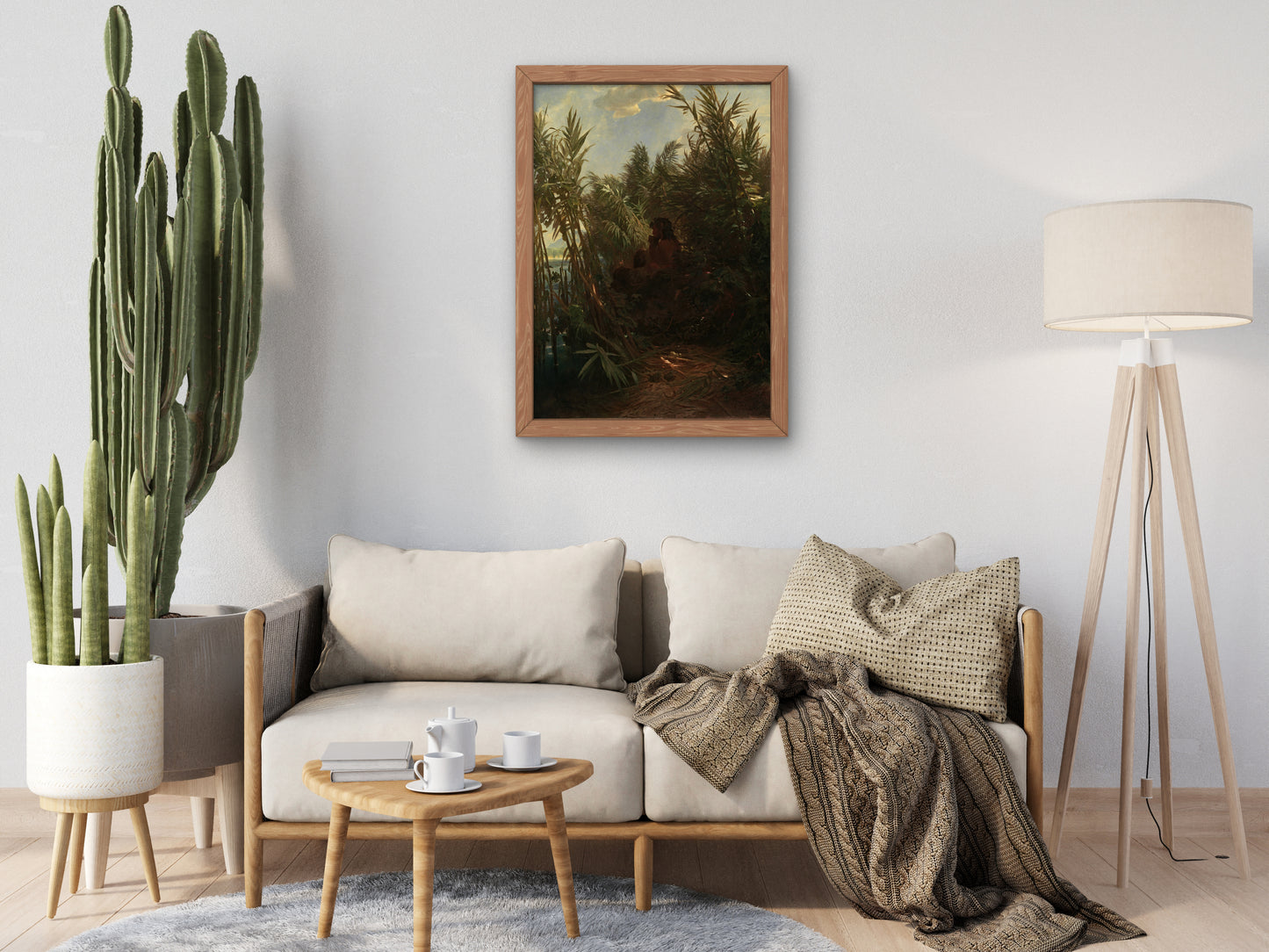 Pan in the Reed by Arnold Böcklin 1856, Wall Art Print, Fine Art Reproduction, Museum Quality Decor, Poster