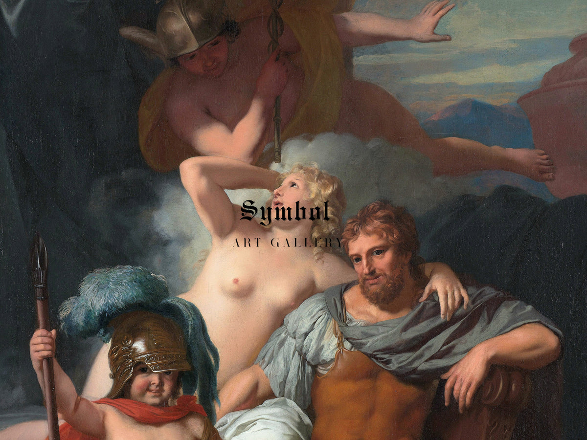 Mercury Ordering Calypso to Release Odysseus by Gerard de Lairesse 1680, Wall Art Print, Fine Art Reproduction, Museum Quality Decor, Poster