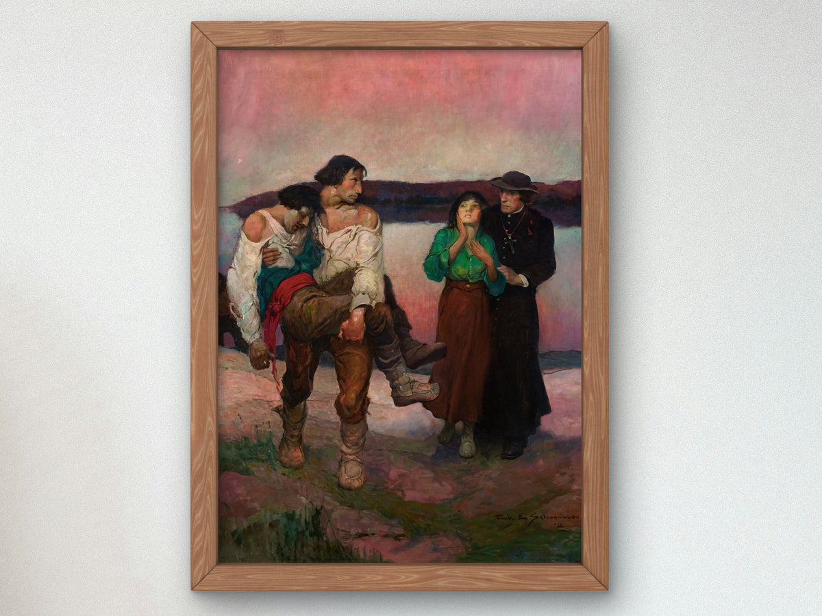 Wounded Lover by Frank Earle Schoonover 1922, Wall Art Print, Fine Art Reproduction, Museum Quality Decor, Poster