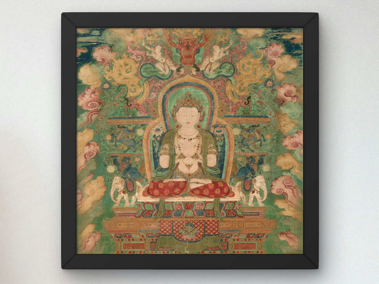Manjushri Buddha by Tibetan or Nepalese School 1500, Wall Art Print, Fine Art Reproduction, Museum Quality Decor, Poster