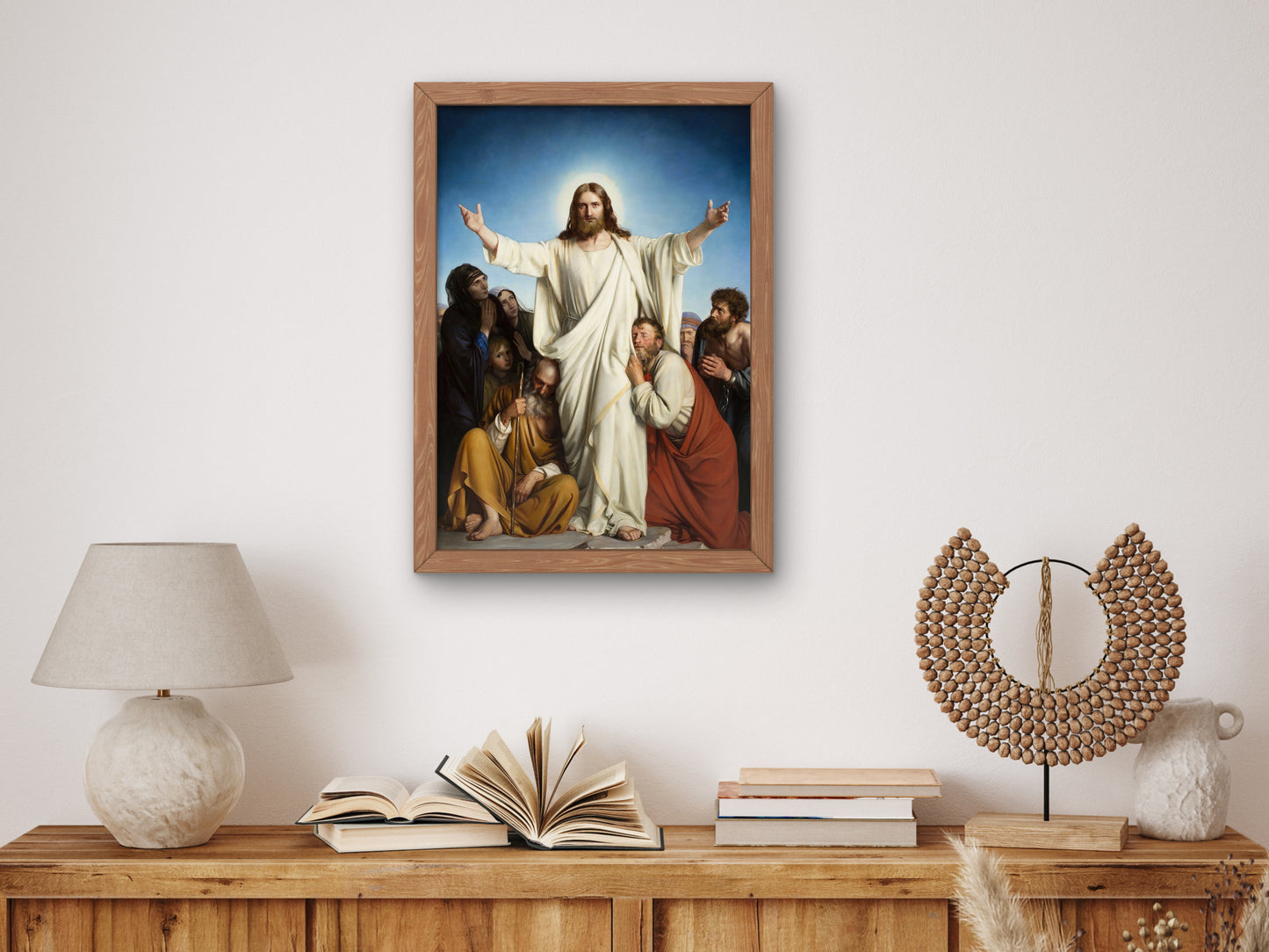 Christus Consolator by Carl Bloch 1881, Wall Art Print, Fine Art Reproduction, Museum Quality Decor, Poster