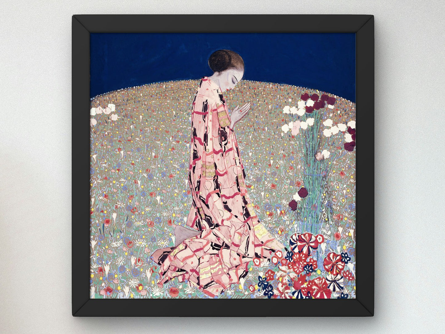 The Prayer by Felice Casorati 1914, Wall Art Print, Fine Art Reproduction, Museum Quality Decor, Poster