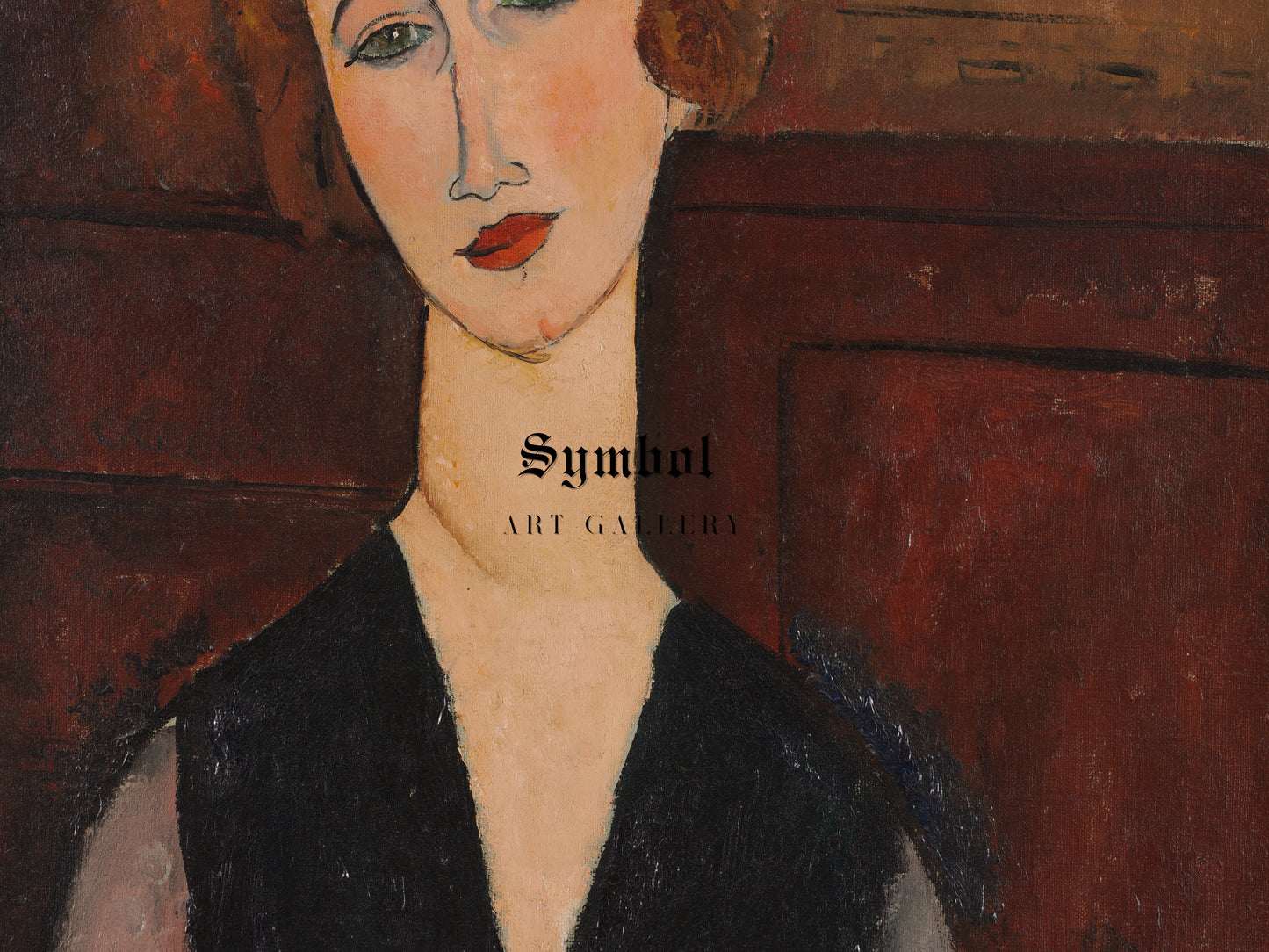 Portrait of a Woman by Amedeo Modigliani 1918, Wall Art Print, Fine Art Reproduction, Museum Quality Decor, Poster
