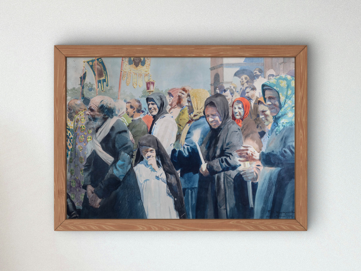 Scene from Rostov by Feliks Michał Wygrzywalski 1920, Wall Art Print, Fine Art Reproduction, Museum Quality Decor, Poster