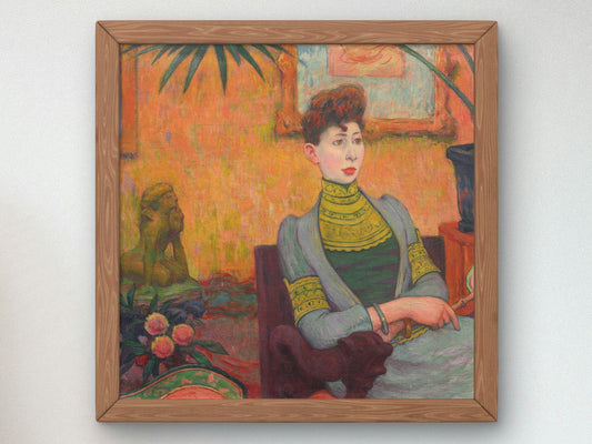 Portrait of Madame Champsaur by Émile Schuffenecker 1890, Wall Art Print, Fine Art Reproduction, Museum Quality Decor, Poster
