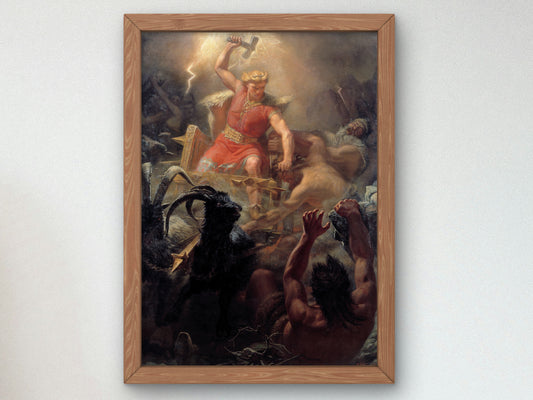 Tor's Fight with the Giants by Mårten Eskil Winge 1872, Wall Art Print, Fine Art Reproduction, Museum Quality Decor, Poster