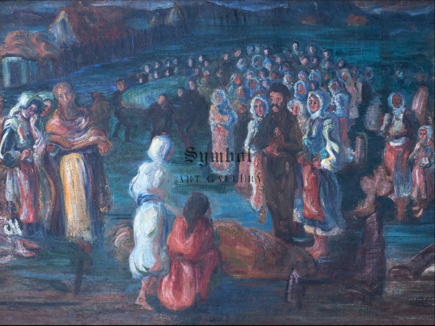 Funeral in Sicevo by Nadezda Petrovic 1905, Wall Art Print, Fine Art Reproduction, Museum Quality Decor, Poster