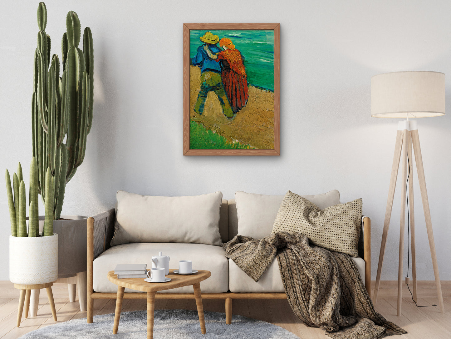 Eglogue en Provence Un Couple d'amoureux by Vincent van Gogh 1888, Wall Art Print, Fine Art Reproduction, Museum Quality Decor, Poster