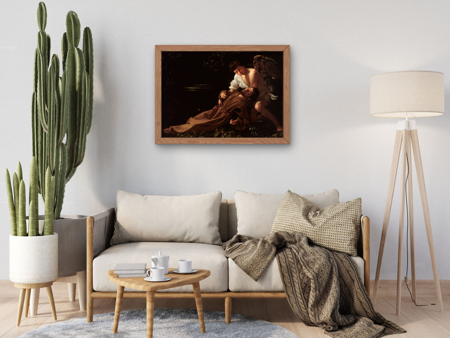 Saint Francis of Assisi in Ecstasy by Caravaggio 1595, Wall Art Print, Fine Art Reproduction, Museum Quality Decor, Poster