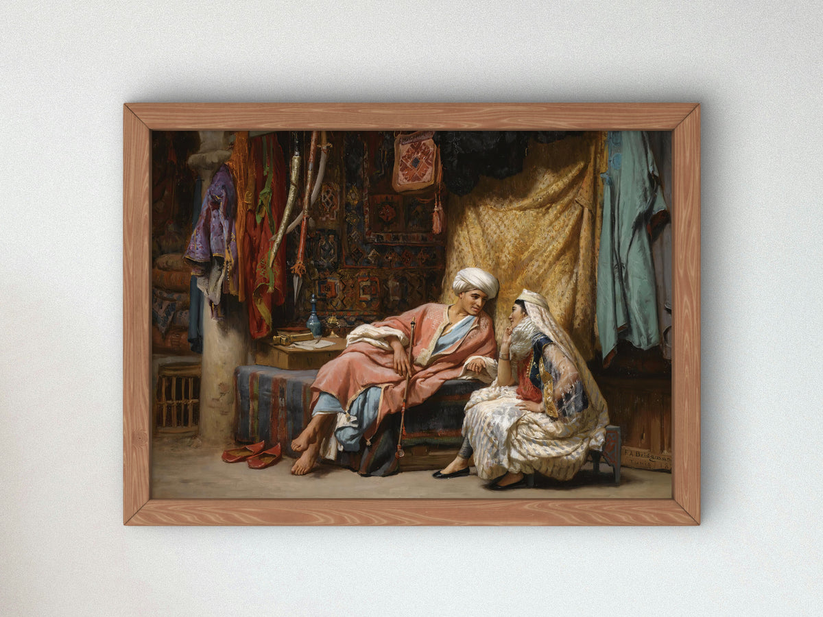 In the Souk Tunis by Frederick Arthur Bridgman 1874, Wall Art Print, Fine Art Reproduction, Museum Quality Decor, Poster