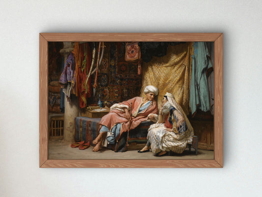 In the Souk Tunis by Frederick Arthur Bridgman 1874, Wall Art Print, Fine Art Reproduction, Museum Quality Decor, Poster