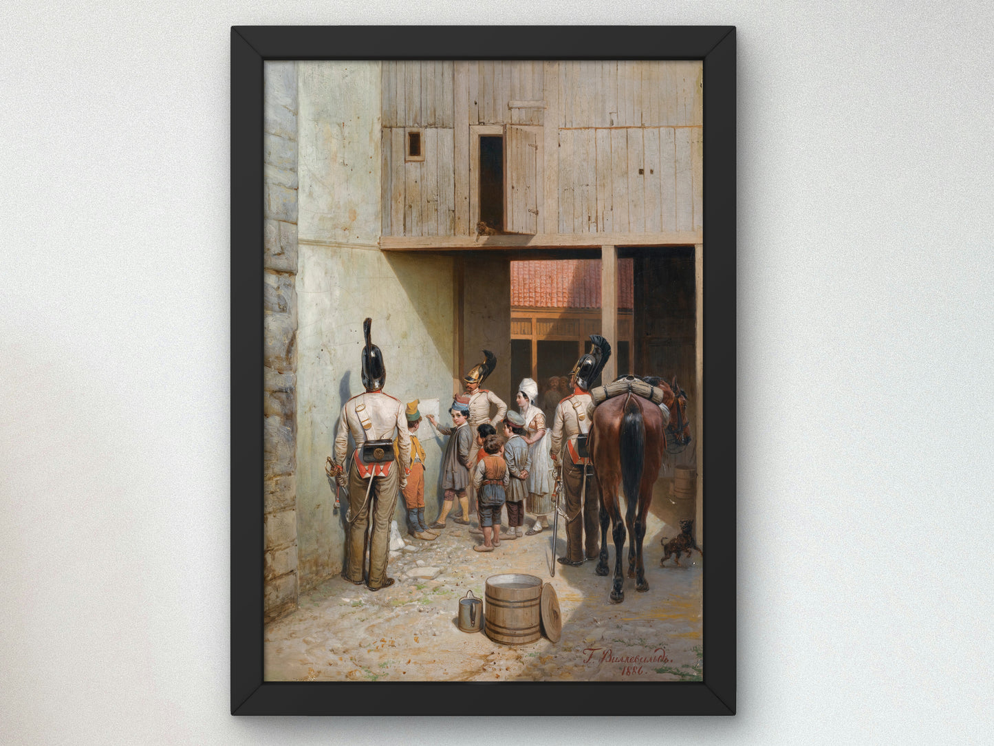 Asking for Directions by Bogdan Pavlovich Villevalde, Wall Art Print, Fine Art Reproduction, Museum Quality Decor, Poster