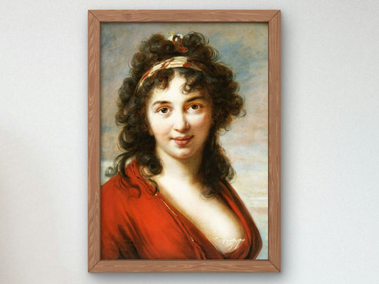 Portrait of Isabella Teotochi Marini by Élisabeth Vigée Le Brun 1792, Wall Art Print, Fine Art Reproduction, Museum Quality Decor, Poster