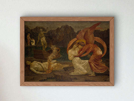 Psyche Receiving the Casket from Proserpine by Edward Burne Jones 1881, Wall Art Print, Fine Art Reproduction, Museum Quality Decor, Poster