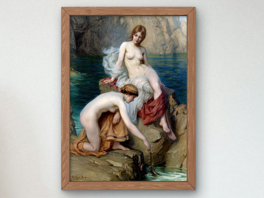By Summer Seas by Herbert James Draper 1912, Wall Art Print, Fine Art Reproduction, Museum Quality Decor, Poster