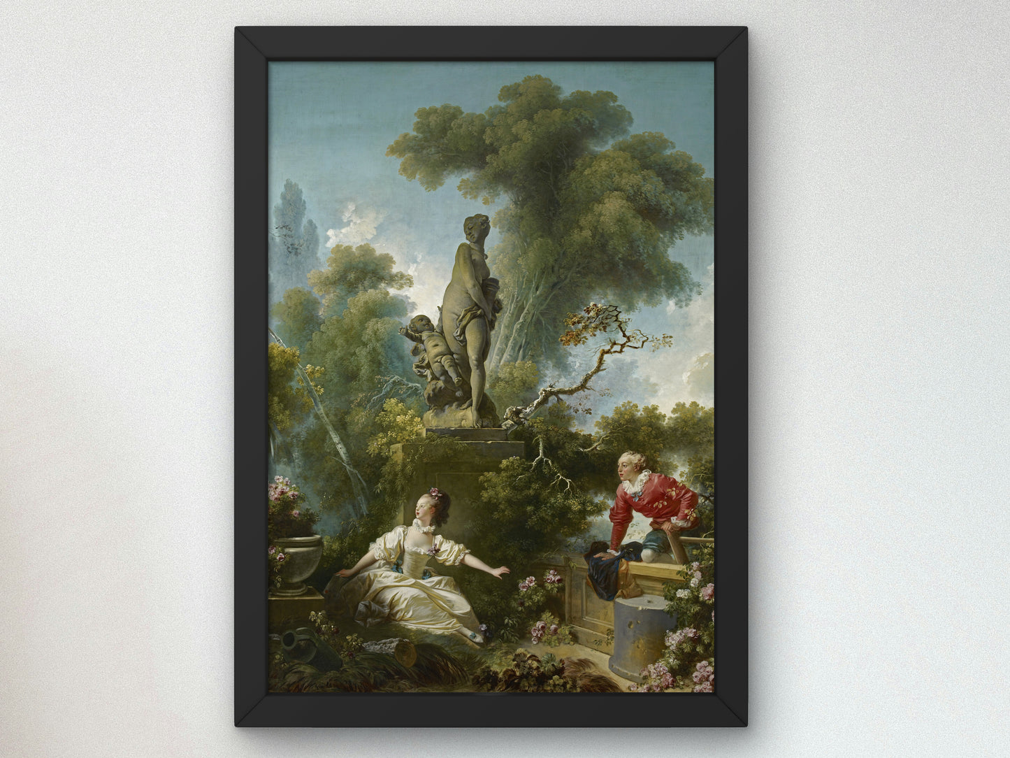 The Progress of Love: The Meeting by Jean Honoré Fragonard 1771, Wall Art Print, Fine Art Reproduction, Museum Quality Decor, Poster