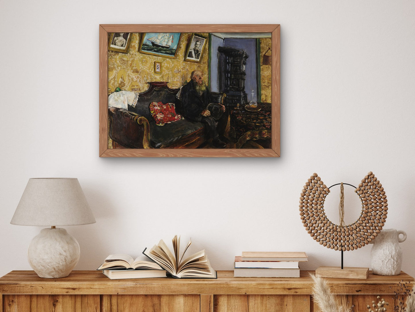 Visita di Condoglianza by Christian Krohg 1910, Wall Art Print, Fine Art Reproduction, Museum Quality Decor, Poster