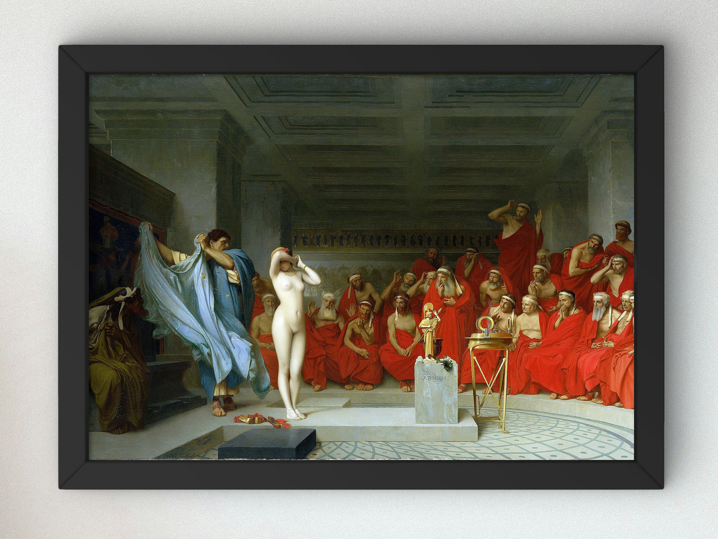 Phryne Revealed before the Areopagus by Jean Léon Gérôme 1861, Wall Art Print, Fine Art Reproduction, Museum Quality Decor, Poster