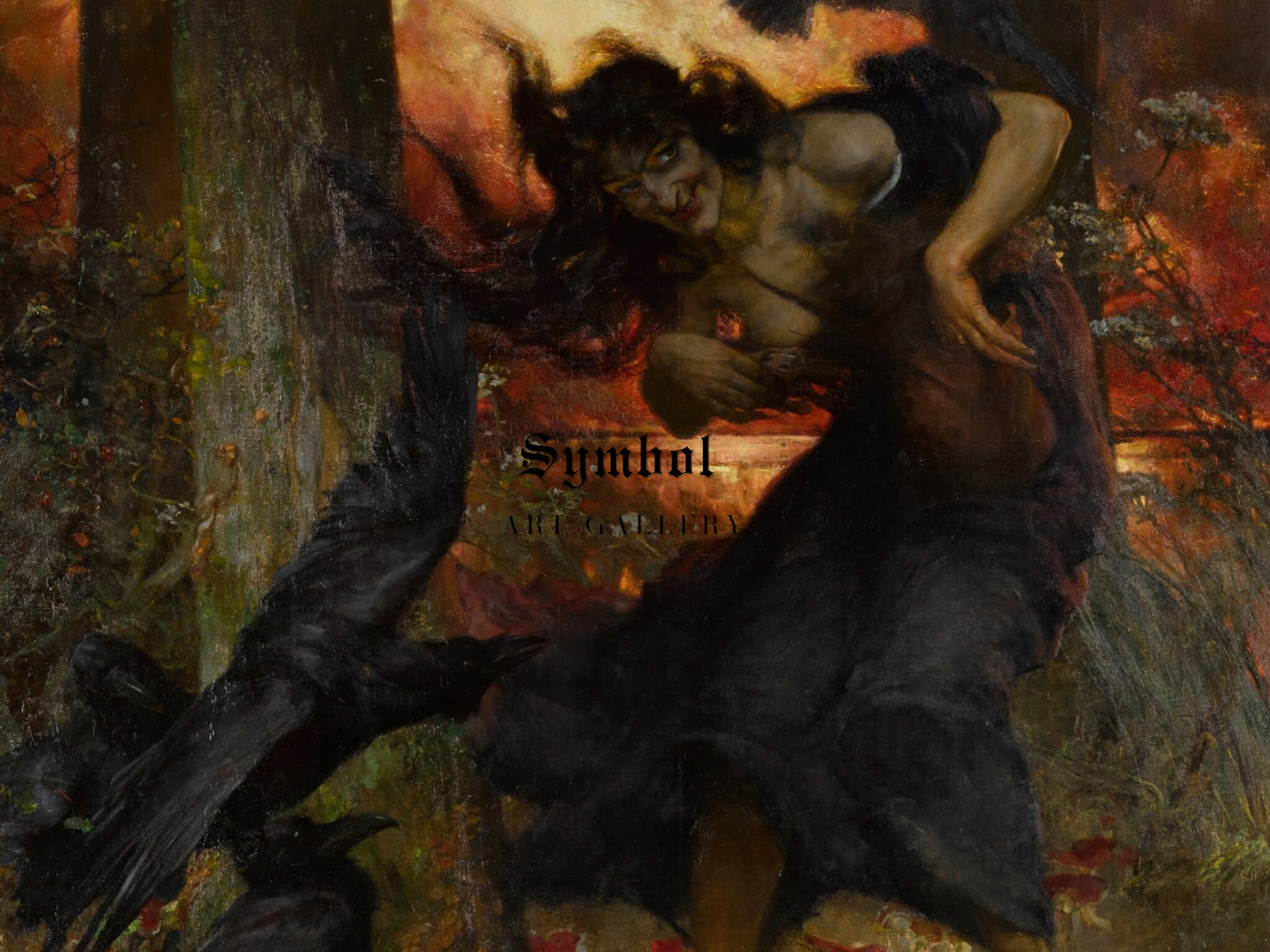 A Witch by Edgar Bundy 1896, Wall Art Print, Fine Art Reproduction, Museum Quality Decor, Poster
