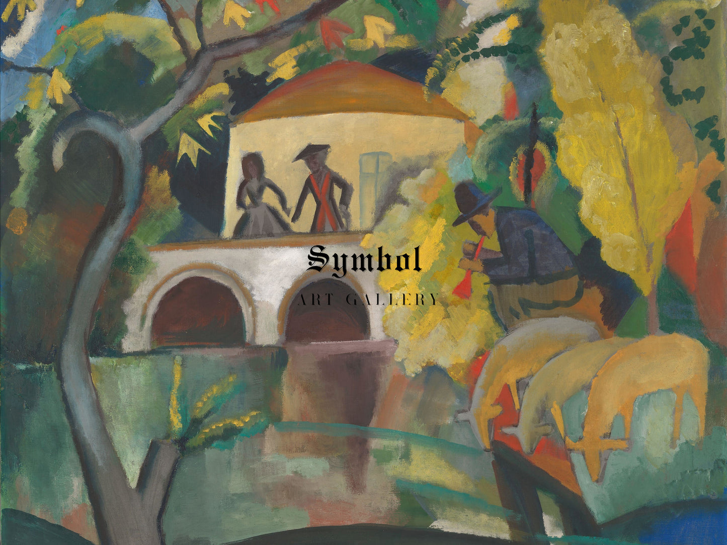 Rococo by August Macke 1912, Wall Art Print, Fine Art Reproduction, Museum Quality Decor, Poster