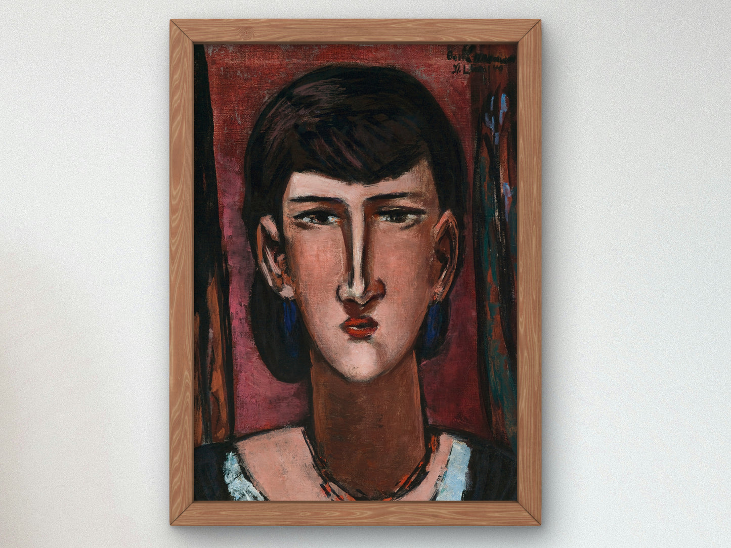 Portrait of Edie Rickey by Max Beckmann 1949, Wall Art Print, Fine Art Reproduction, Museum Quality Decor, Poster