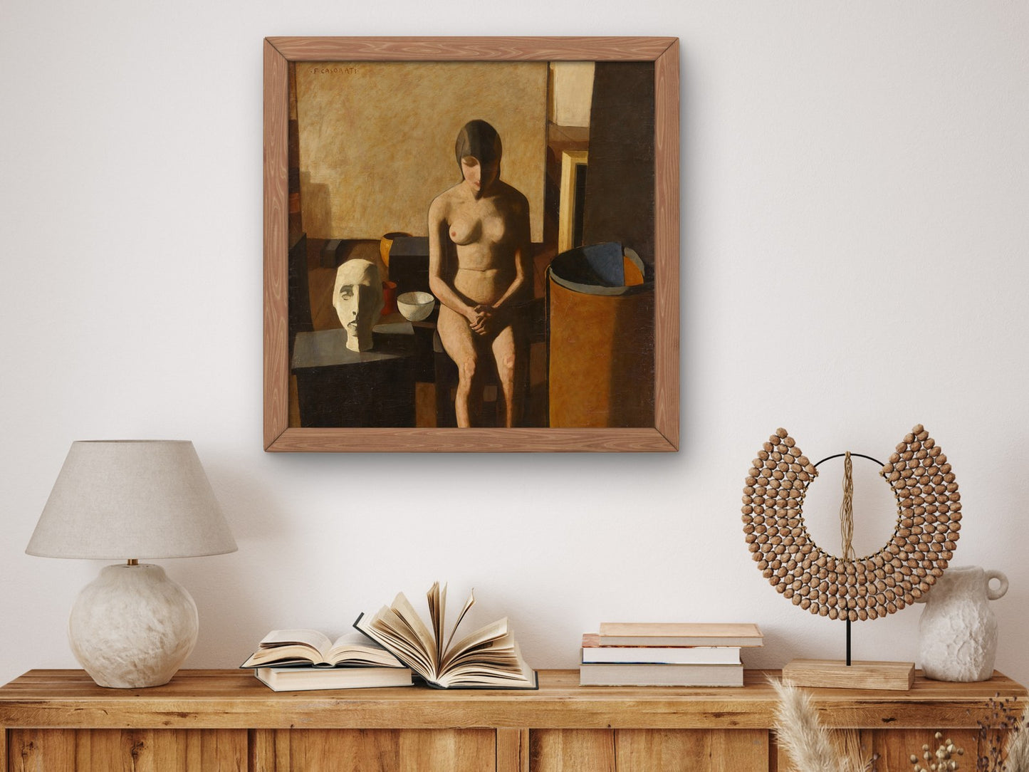 Fanciulla nuda by Felice Casorati 1921, Wall Art Print, Fine Art Reproduction, Museum Quality Decor, Poster
