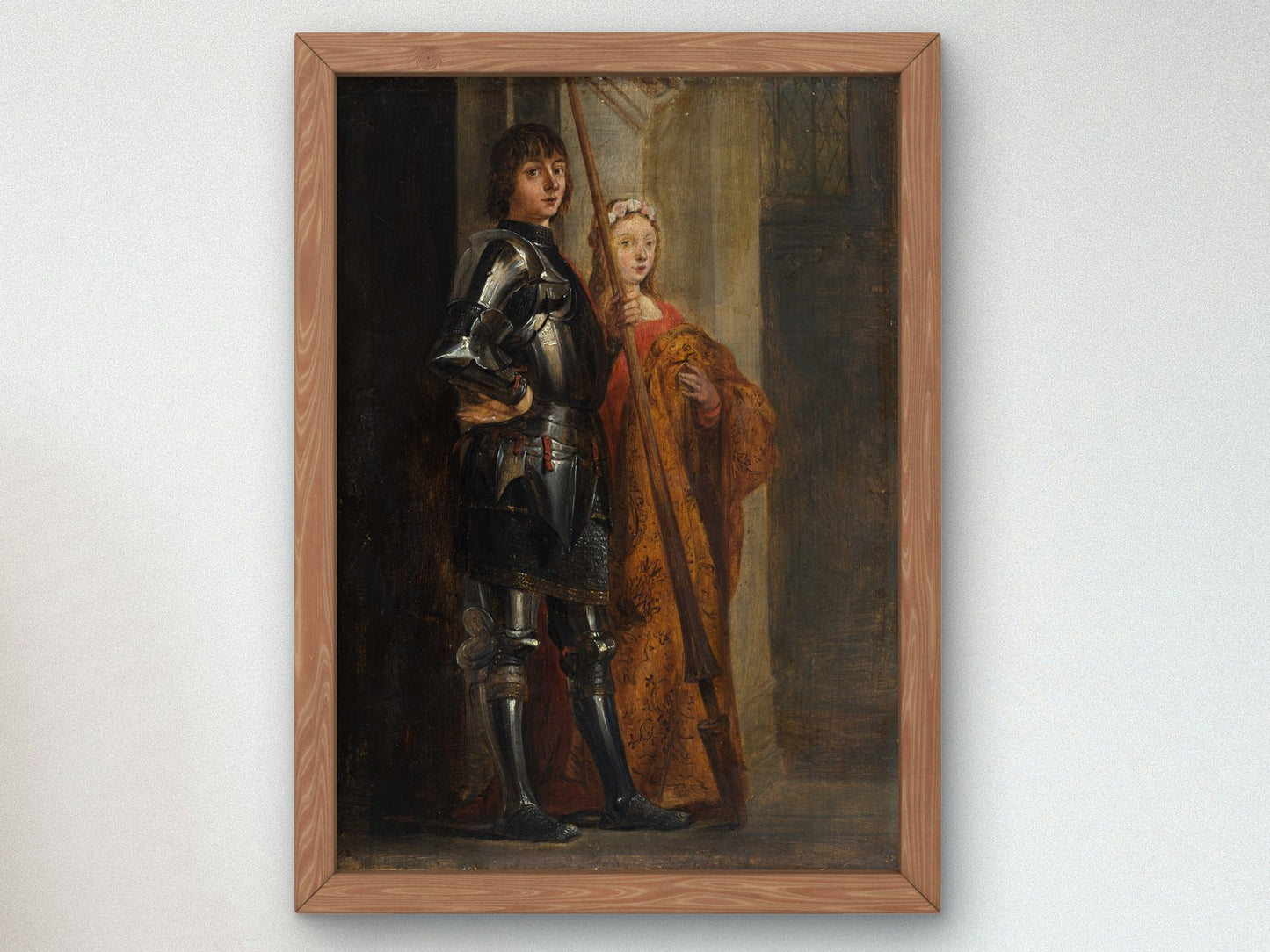Saints George and Cecilia by David Teniers the Younger 1653, Wall Art Print, Fine Art Reproduction, Museum Quality Decor, Poster