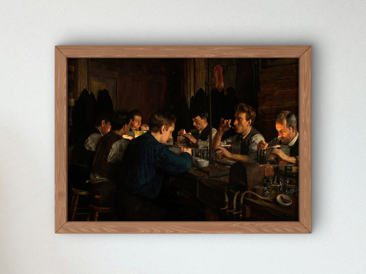 The Glass Blowers by Charles Frederick Ulrich 1883, Wall Art Print, Fine Art Reproduction, Museum Quality Decor, Poster