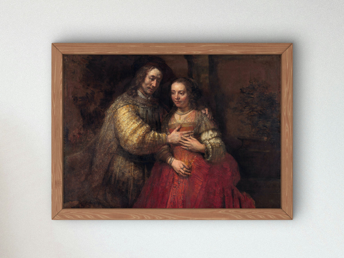 The Jewish Bride by Rembrandt van Rijn 1665, Wall Art Print, Fine Art Reproduction, Museum Quality Decor, Poster